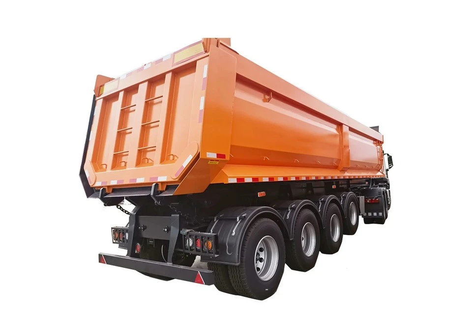 3-Axel 80-Ton hydraulisk semitrailer med tippning bak